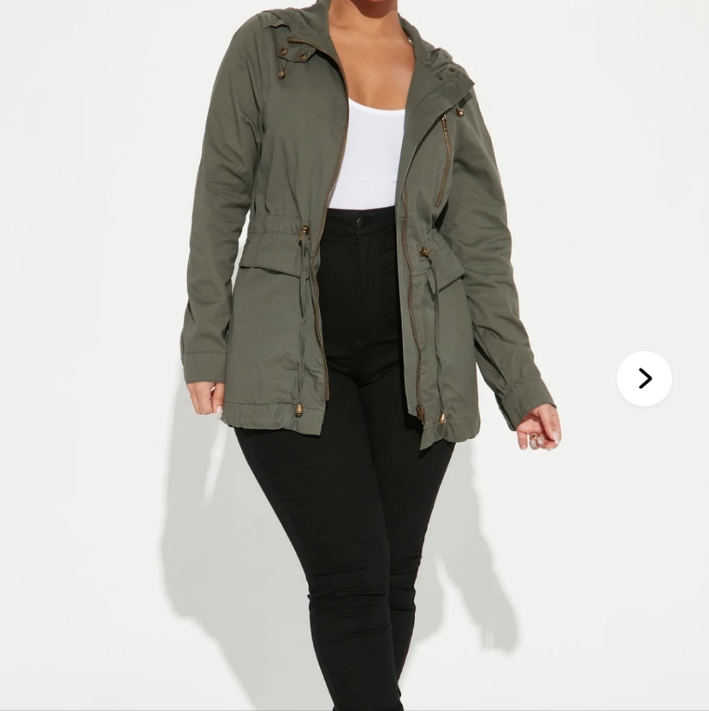 Army Green Forever 21 Jacket Hooded